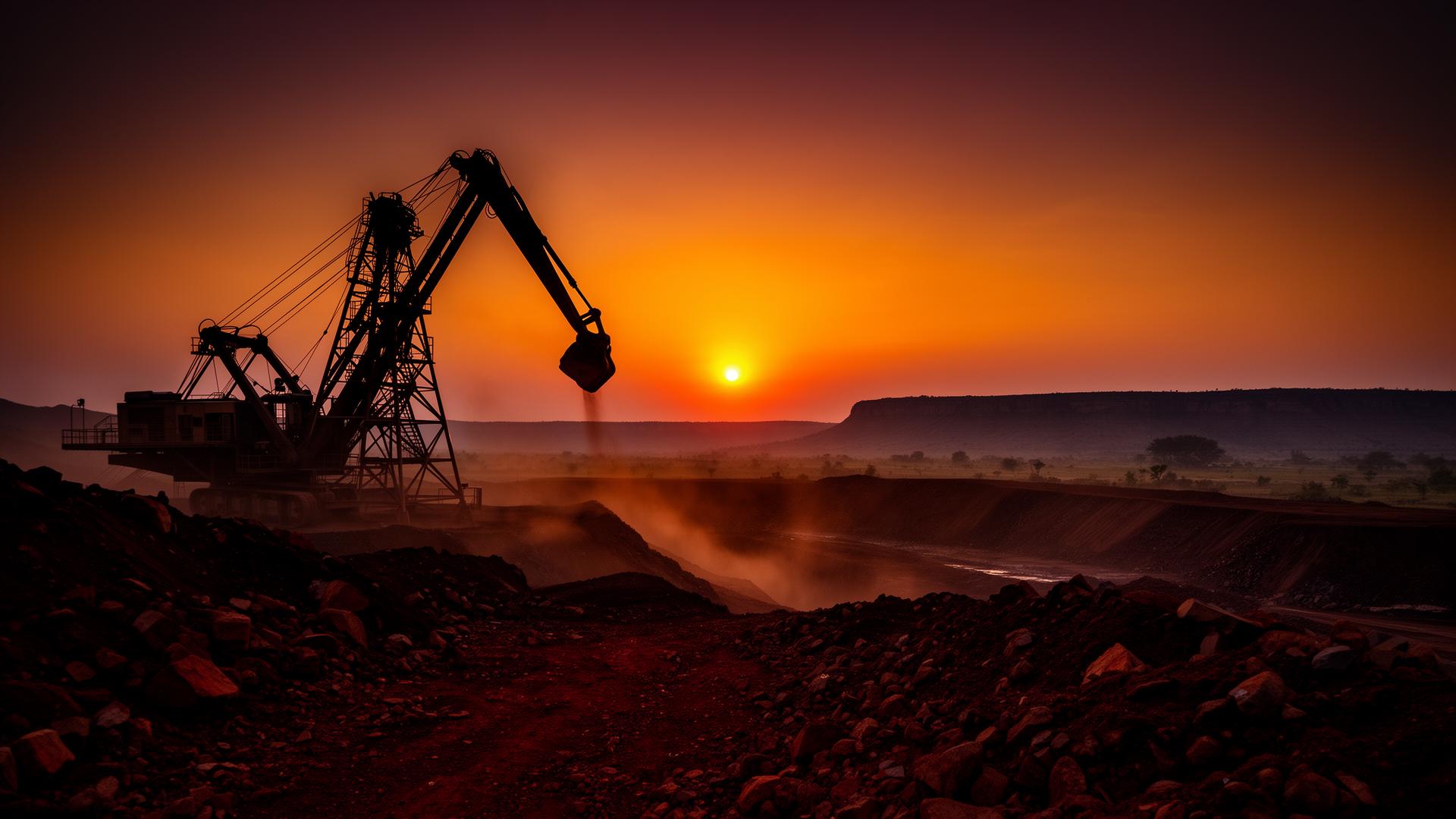 Tin mining operations at golden hour — Plateau State, Nigeria, with Trans Alliance Minerals